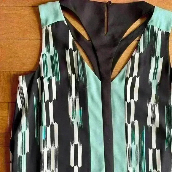 BCBG MaxAzria  | Amelia dress with cut outs black and teal size small - Picture 6 of 6